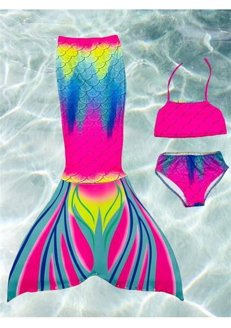 K Z Ocuk Deniz K Z Kuyruklu Kost M Mayo Bikini Tak M Par A Son Moda G Kku A Fiyatlar Ve