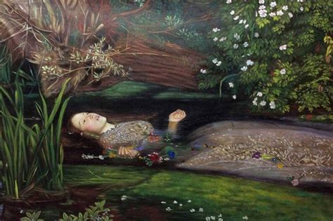 Portrait Ophelia After Everet Millais Oil Painting on Canvas /ophelia ...