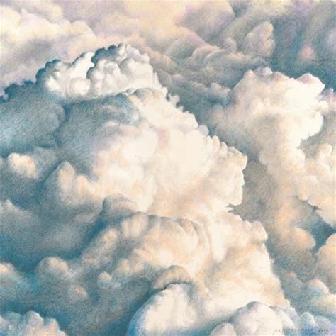 How To Draw Clouds With Colored Pencils