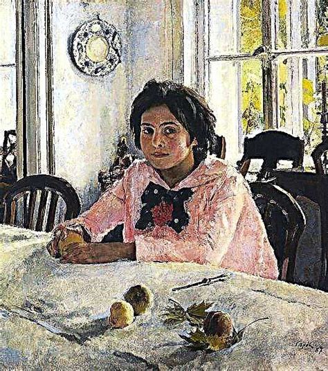 Beschreibung Des Gem Ldes Von Valentin Serov M Dchen Mit Pfirsichen