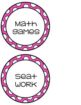 Math Center Labels by The Megan Franklin Classroom | TpT