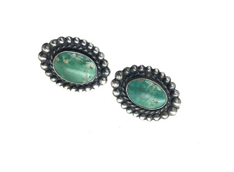 Fred Harvey Sterling Silver Natural Green Royston Turquoise Etsy