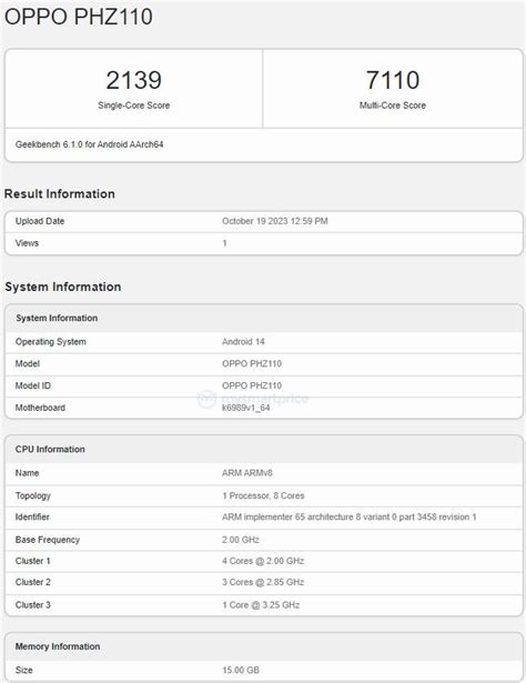 OPPO PHZ110 Smartphone Running Dimensity 9300 SoC Spotted On Geekbench