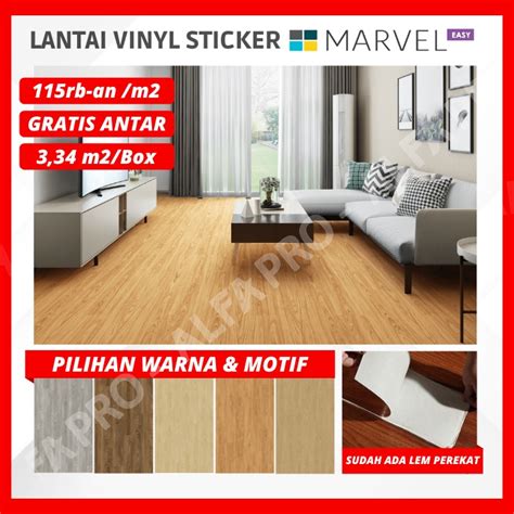 Jual Lantai Vinyl Kayu Stiker Mm Marvel Flooring Vinil Sticker Vynil