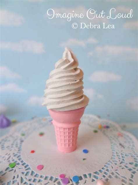 Fake Ice Cream Faux Cone Realistic Vanilla Soft Serve Swirl On Etsy