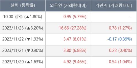 장중수급포착 금양 외국인 6일 연속 순매수행진 주가 180