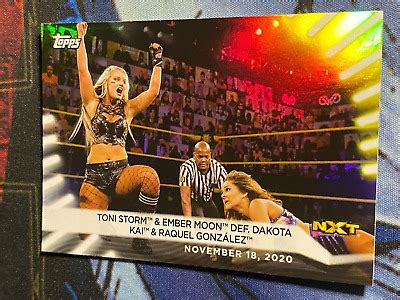 2021 Topps WWE Womens Division Rainbow Foil Holo Toni Storm AEW NXT EBay