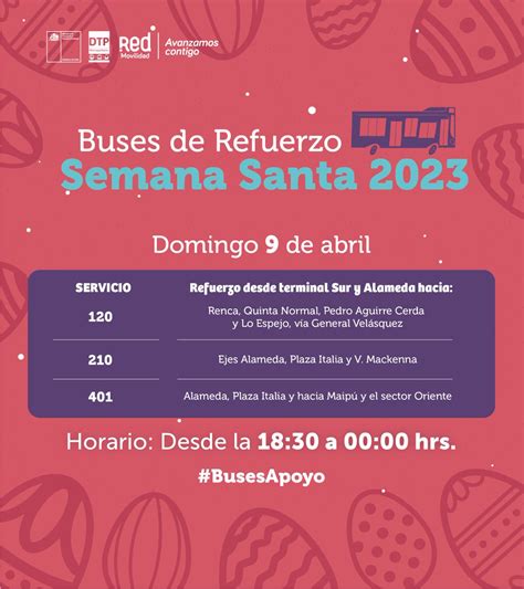 Transantiago On Twitter Busesapoyo En Semanasanta Revisa El Plan