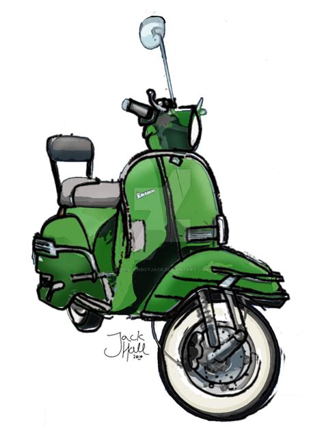 Vespa Drawing By Goldenboyjack On Deviantart