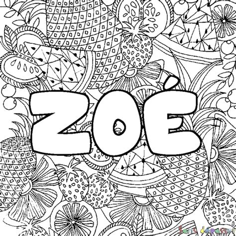 Coloriage Pr Nom Zo D Cor Mandala Fruits Sans D Passer