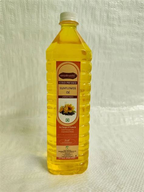 Lowers Cholesterol Cold Pressed Sunflower Oil For Cooking Packaging