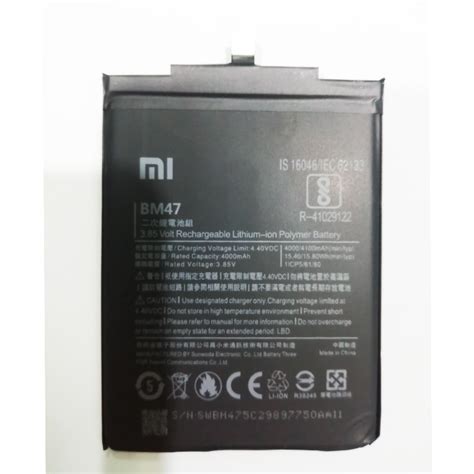 Xiaomi Redmi 3s Battery Bm 47 100 Original 4100mah Top Class