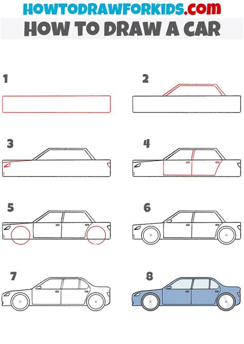 How to Draw a Car | Car drawings, Car drawing easy, Simple car drawing