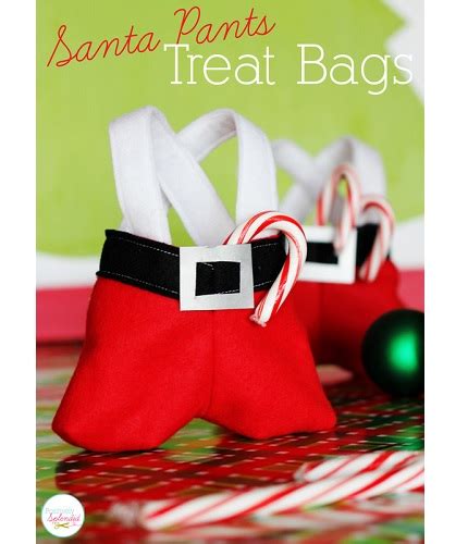 Free Pattern Santa Pants Treat Bags Sewing