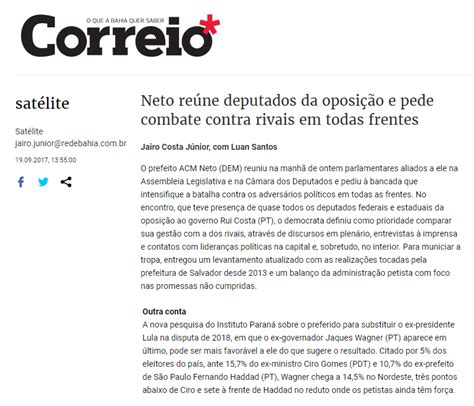 Correio 24 Horas cita pesquisa nacional realizado pela Paraná Pesquisas