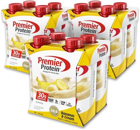 Premier Protein Rovtwy 30g Protein Shake 11 Fl Oz Bottle Banana 12 Count 4 Pack Amazonca