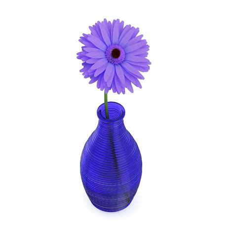 Small Purple Flower In Blue Vase Small Purple Flowers Blue Vase