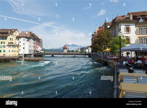 The Kapellbr Cke Or Chapel Bridge Lucerne Switzerland Stock Photo Alamy