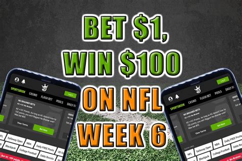 Draftkings Sportsbook Promo For Nfl Week 6 Gives Bet 1 Win 100