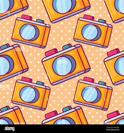 Camera Seamless Pattern Vector Illustration Stock Vector Image Art