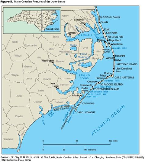 Map Of East Coast Of North Carolina - Map With Cities