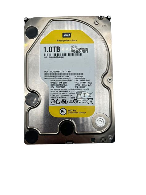 WD Yellow 1TB Hard Drive HDD 3.5 SATA 128MB CACHE 7200 RPM - WD1004FBYZ ...