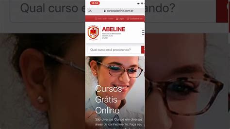 Como Fazer Cursos Na Cursos Abeline Pelo Celular Youtube