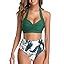 Umipubo Costume Da Bagno Donna Due Pezzi Push Up Bikini Vita Alta