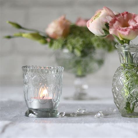 Footed Pressed Glass Tea Light Holder The Wedding Of My Dreams