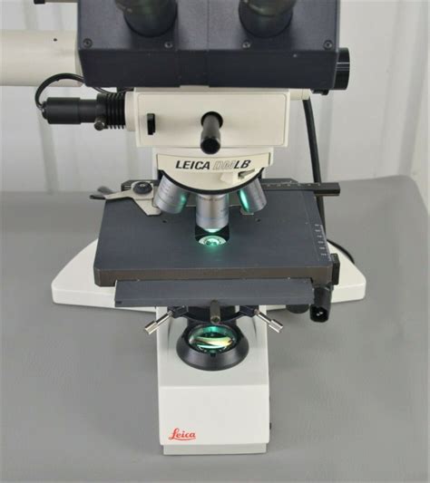 Leica Dmlb T Microscope W Dual Viewing Attachment C Mount Camera