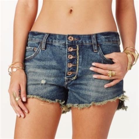 Free People Shorts Free People Jillian Blue Cut Off Shorts Poshmark