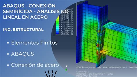 An Lisis No Lineal Conexi N Semi R Gida De Acero En Abaqus