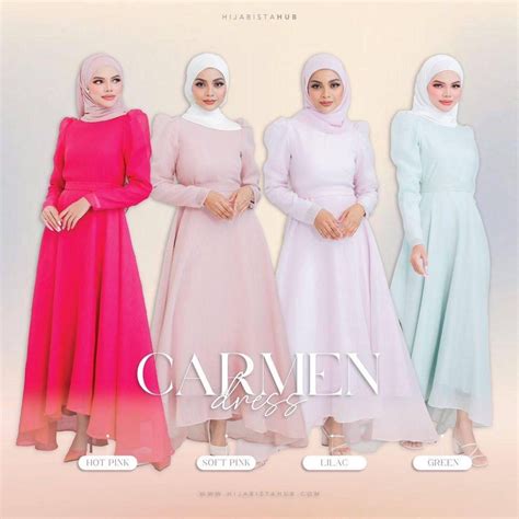 Hijabistahub Bae Sic Series Carmen Dress Women S Fashion Muslimah