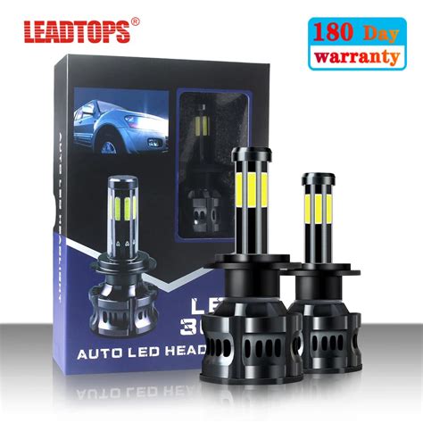 LEADTOPS 1 Pair LED Car Headlight H4 H7 H11 H8 H1 9005 HB3 9006 HB4