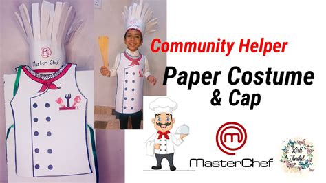 How To Make Community Helper Costume Chef Dress Up Youtube