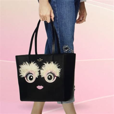 Kate Spade Bags Kate Spade Collectible Black Imagination Monster Eyes Hallie Tote Purse