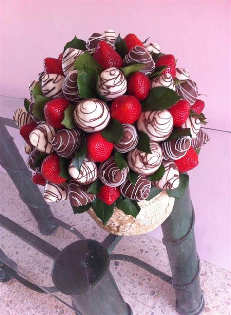 Hermoso Arreglo De Fresas Combinaci N De Sabores Con Chocolate