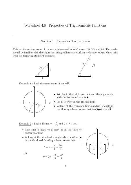 Limit Of Trigonometric Functions Worksheet Live Worksheets