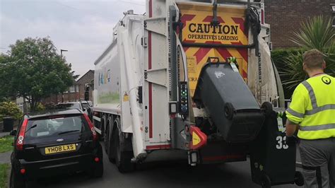 Veolia Dennis Elite Bin Lorry On General Waste Nnx Youtube