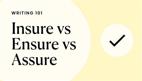 Insure Vs. Ensure Vs. Assure: Which One Is Right? - Writer