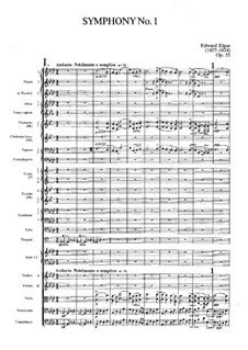 Symphony No 1 In A Flat Major Op 55 By E Elgar Sheet Music On MusicaNeo