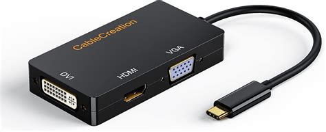 Amazon Cablecreation Adaptador Usb C A Vga Hdmi Dvi En Usb