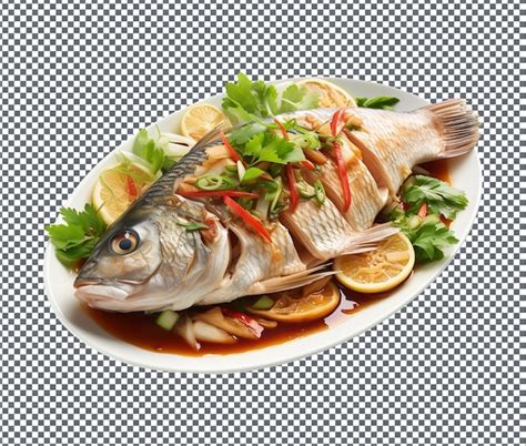 Premium Psd So Yummy Steamed Fish Isolated On Transparent Background