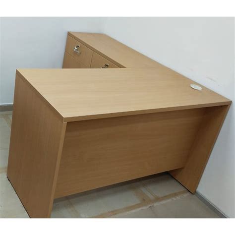 Brown L Shape Wooden Office Reception Table With Storage At Rs 250 In