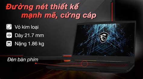 SG Laptop Gaming MSI GF63 Core I5 11400H 16G 512G SSD 15 6in FullHD