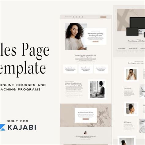 Kajabi Sales Page Template Page Template Templates Page Online