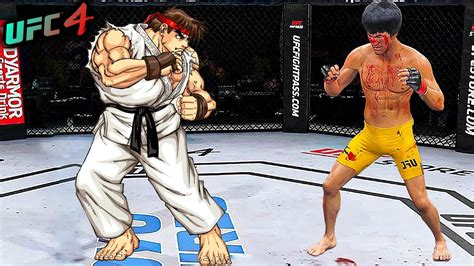 Ryu Street Fighter Vs Bruce Lee EA Sports UFC 4 Rematch YouTube