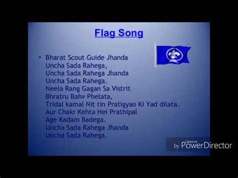 The Bharat Scouts And Guides Flag Song And Scout Guide Prayer Youtube