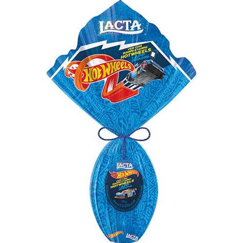 Ovo de Páscoa Lacta Hot Wheels Chocolate ao Leite g Brinde Carrinho Páscoa