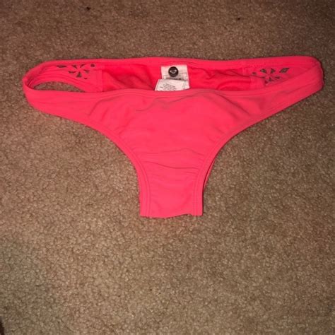 Roxy Swim Roxy Hot Pink Laser Cut Cheeky Bikini Bottoms Poshmark